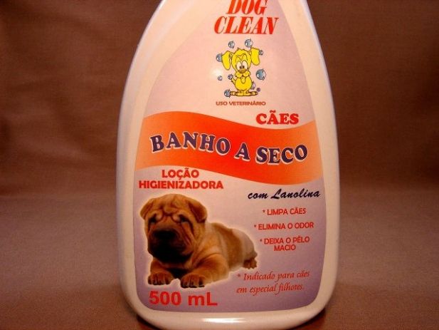banho a seco em cães spray